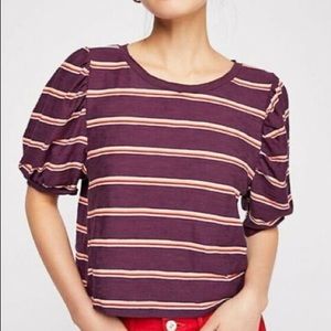 Free People Molly Striped Tee